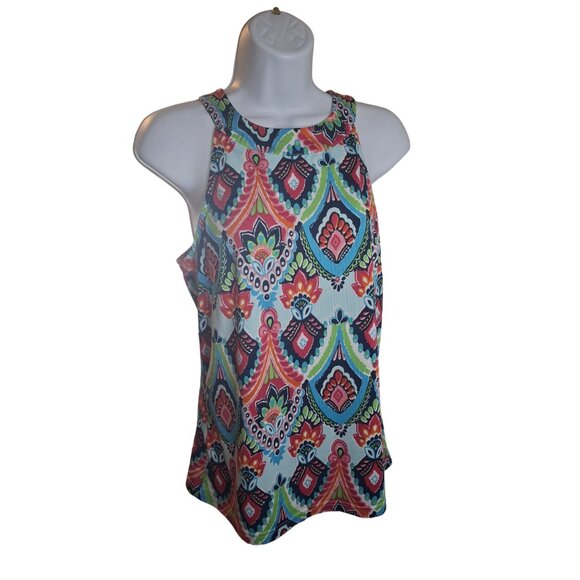Buckhead Betties Womens  Tank Top S Sleeveless Multicolor Paisley Hippie Boho - Picture 1 of 8